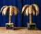 French Palm Tree Tole Ware Table Lamps, 1980s, Set of 2 7