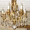 French Cut Glass and Brass Chandelier, 1920s 5