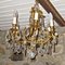 French Cut Glass and Brass Chandelier, 1920s 6