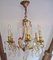French Cut Glass and Brass Chandelier, 1920s, Image 4