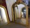 Large Rococo Gilt Arched Overmantle Mirrors, 1960s, Set of 3 7