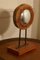 Folk Art Kleiner natürlicher konvexer Spiegel aus Eibenholz, 1960er 4