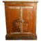 French Rustic 2-Door Cupboard with Distressed Worn Paint, 1880s 1