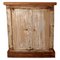 French Rustic 2-Door Cupboard with Distressed Worn Paint, 1870s 1