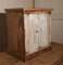 French Rustic 2-Door Cupboard with Distressed Worn Paint, 1870s 2