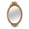 Large French Rococo Oval Gilt Wall Mirror, 1870s 1
