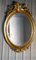 Specchio da parete grande rococò ovale dorato, Francia, metà XIX secolo, Immagine 2