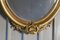 Großer Ovaler Vergoldeter französischer Rokoko Wandspiegel, 1870er 4