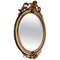 Large French Rococo Oval Gilt Wall Mirror, 1870s 1