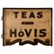 Enseigne de Magasin de Thé Hovis Double Face Tridimensionnelle en Bois, 1900s 1