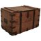 Large Victorian Pine and Iron Bound Sea Silver Chest, 1880s 1