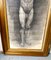 Hombre desnudo posando como Atlas, 1960, gran estudio en carboncillo, enmarcado, Imagen 4