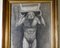Male Nude Posing as Atlas, 1960, Large Study in Charcoal, Framed 5