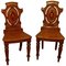 Early 19th Century Golden Oak Hall Chairs, Set of 2 1