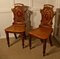 Early 19th Century Golden Oak Hall Chairs, Set of 2 3
