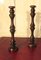 Tall 19th Century Turned Fruitwood Wooden Wig Stands Shop Display, 1880s, Set of 2 2