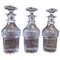 Victorian Cut-Glass Decanters, 1920s, Set of 3 1