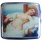 Edwardian Silver and Risqué Nude Enamel Cigarette Case by Joseph Gloster, 1911, Image 1