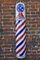 Enseigne de Barbers Pole en Porcelaine Émaillée, 1930s 2