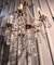 Large French Cut Glass and Brass Five Branch Chandelier, 1930s 5