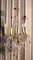 Großer französischer Kronleuchter aus geschliffenem Glas & Messing mit fünf Zweigen, 1930er 4