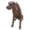 Large Weathered Cast Iron Statue of a Hunting Dog, 1960s, Image 1