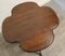 Irish Walnut Side Table the Table in Four Leaf Clover Shape, 1920s 6