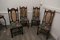 Victorian Barley Twist Oak Dining Chairs, 1880s, Set of 4 3