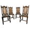 Victorian Barley Twist Oak Dining Chairs, 1880s, Set of 4 1
