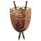 Arts and Crafts Wall Hanging Copper Shield with Cross Swords, 1880s, Image 1