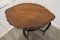 Oval Shaped Walnut Occasional Table with Undertier, 1900s 3