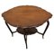 Oval Shaped Walnut Occasional Table with Undertier, 1900s 1