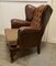 Chesterfield Wing Back Leather Library Chairs, 1940s, Set of 2, Image 7