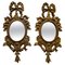 Oval Rococo Gilt Wall Mirrors, 1980s, Set of 2 1