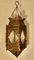 North African Stained Glass and Brass Hanging Lantern Shade, 1890s, Image 7