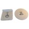 19th Century Ceramic Butter Slab and Cheese Scale Pan, Set of 2 1