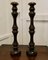 Tall French Turned Wooden Wig Stands, 1880s, Set of 2 2