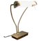 Art Deco Adjustable Brass Bankers Desk Lamp, 1960s, Image 1