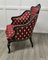 Victorian Salon Chair Upholstered in Regency Silk Fabric, 1880s 8