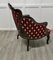 Victorian Salon Chair Upholstered in Regency Silk Fabric, 1880s 5