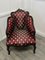 Victorian Salon Chair Upholstered in Regency Silk Fabric, 1880s 3
