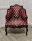 Victorian Salon Chair Upholstered in Regency Silk Fabric, 1880s 2