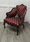 Victorian Salon Chair Upholstered in Regency Silk Fabric, 1880s 4