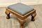 Victorian Country House Oak Foot Stool Upholstered in Soft Leather, 1880s, Image 4