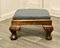 Victorian Country House Oak Foot Stool Upholstered in Soft Leather, 1880s, Image 2
