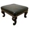 Victorian Country House Foot Stool Upholstered in Leather, 1870s 1