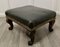 Victorian Country House Foot Stool Upholstered in Leather, 1870s 3