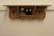Arts and Crafts Pine Wall Mirror with Shelf and Horse Coat Hooks, 1880s 2