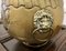 Large Victorian Brass Lions Mask Planter 3