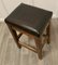 Arts and Crafts Golden Oak and Leather Stool, 1880s, Image 6